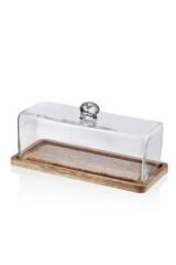 Madera Dikdörtgen Kek Saklama Fanusu 15x32x14 cm CAM0392