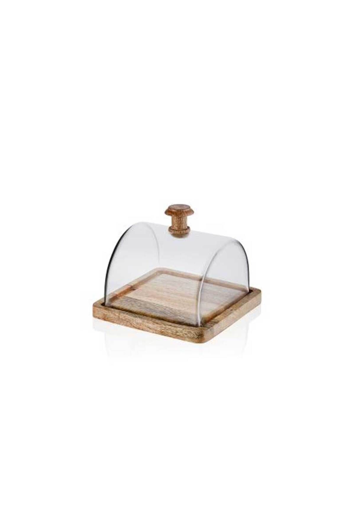 Madera Dikdörtgen Kek Saklama Fanusu 15x19x19 cm