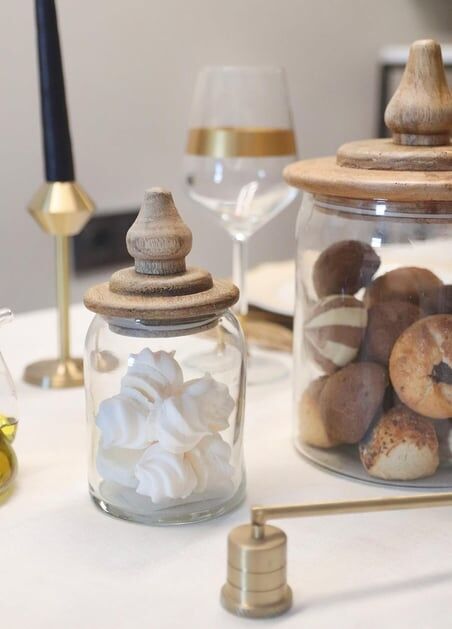 The Mia Madera Kapaklı Saklama Kavanozu 16x8x8 cm