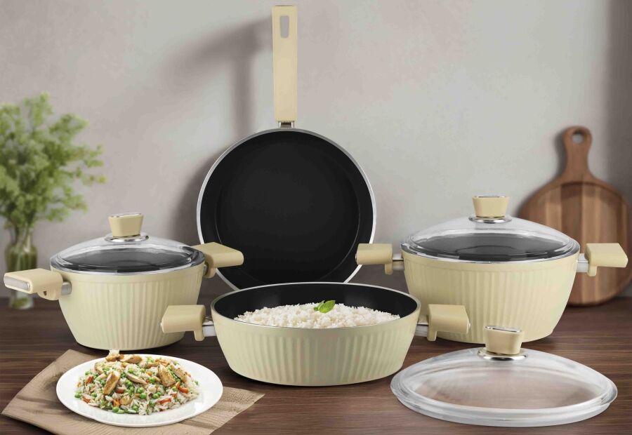 Arow Giallo Granit Tencere Seti