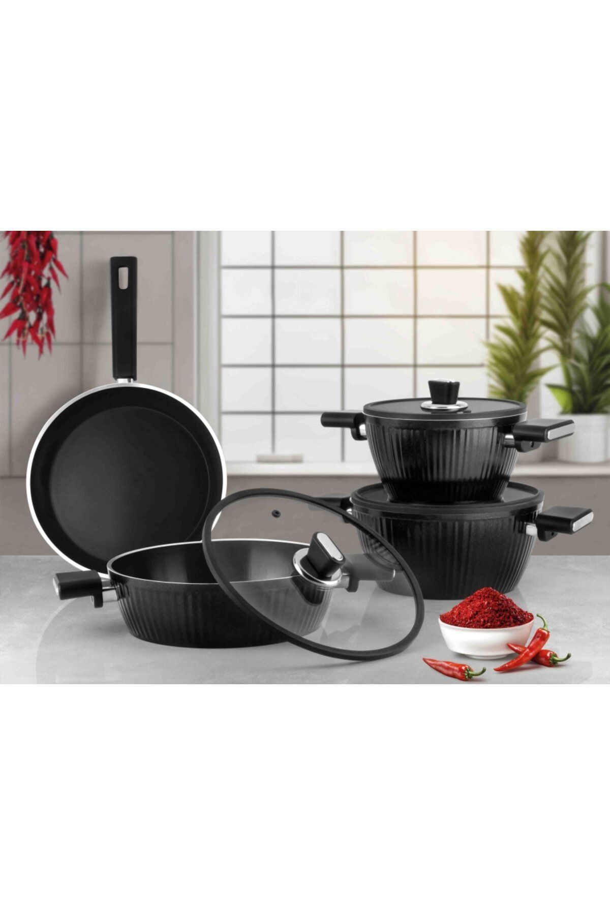 Arow Giallo Granit Tencere Seti