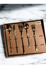 Schön Mutfak Gold Kaplama 30  Parça Kaşık Çatal Takımı