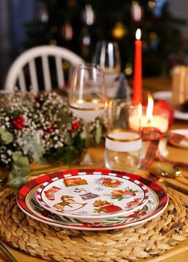 The Mia Globe Yılbaşı Temalı 6'lı Pasta Tabak 19cm