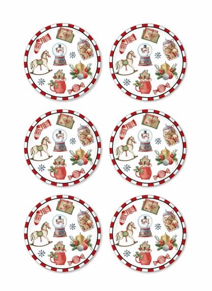 The Mia Globe Yılbaşı Temalı 6'lı Pasta Tabak 19cm