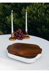 The Mia Woody Kapaklı Fırın Kabı 33x19 cm
