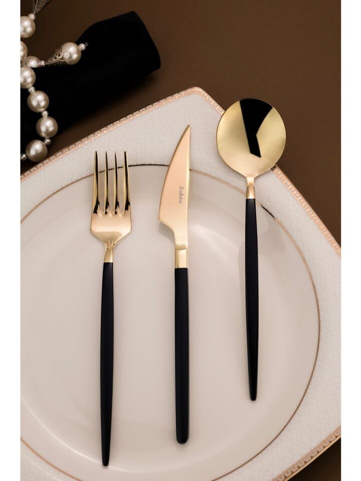 Schön Mutfak  Main Model  36 Parça 304 Paslanmaz Çelik Kaşık Çatal Takımı