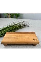 Misket ayaklı ahşap sunumluk yağdanlık altı  22 cm