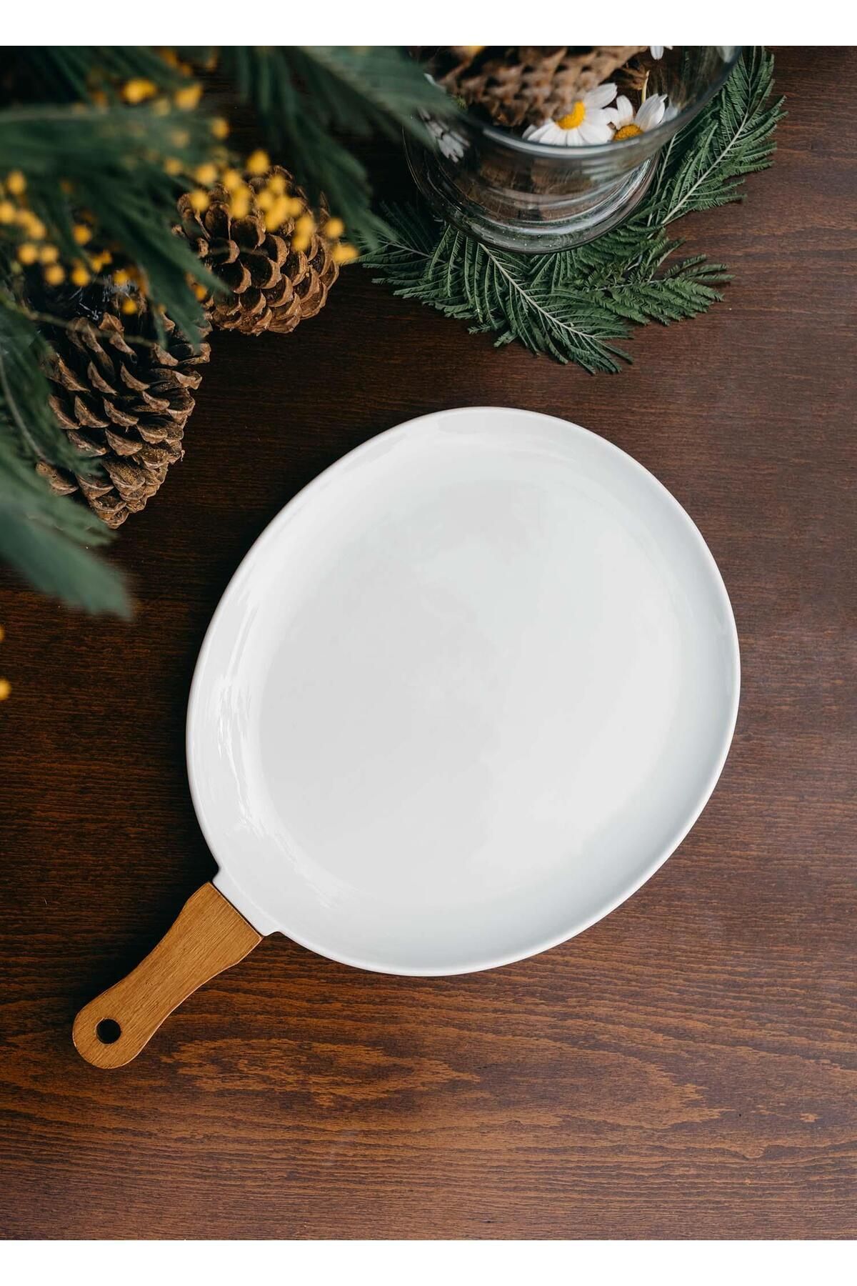 The Mia Woody Porselen Servis 40x26 cm