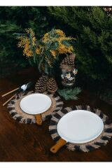 The Mia Woody Porselen Servis 40x26 cm