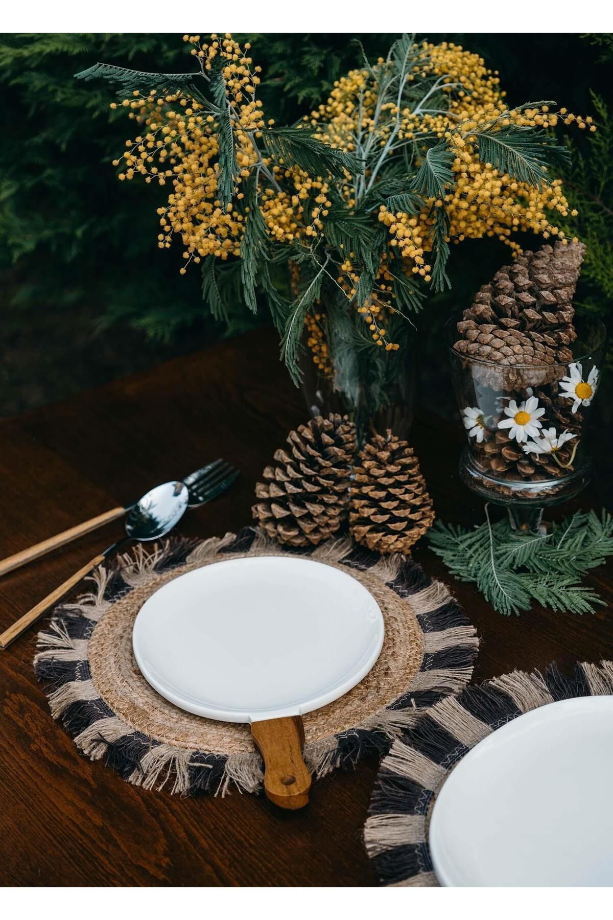 The Mia Woody Porselen Servis 34x21 cm