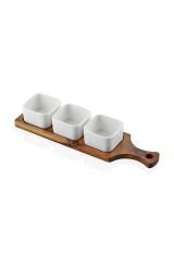The Mia Woody Porselen Servis 33x10 cm