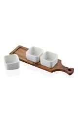 The Mia Woody Porselen Servis 33x10 cm