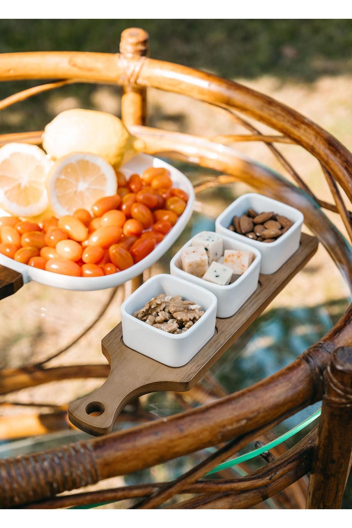 The Mia Woody Porselen Servis 33x10 cm