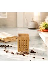 Mien Doğal Bambu Delikli Kaşıklık 14x10 cm