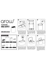 Arow Garb 2 Bölmeli Katlanabilir Kumaş Çamaşır Sepeti 50 Lt  45 x 35