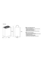 Arow Garb 2 Bölmeli Katlanabilir Kumaş Çamaşır Sepeti 50 Lt  45 x 35