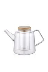 The Mia Bambu Kapaklı Süzgeçli Demlik 800 ml