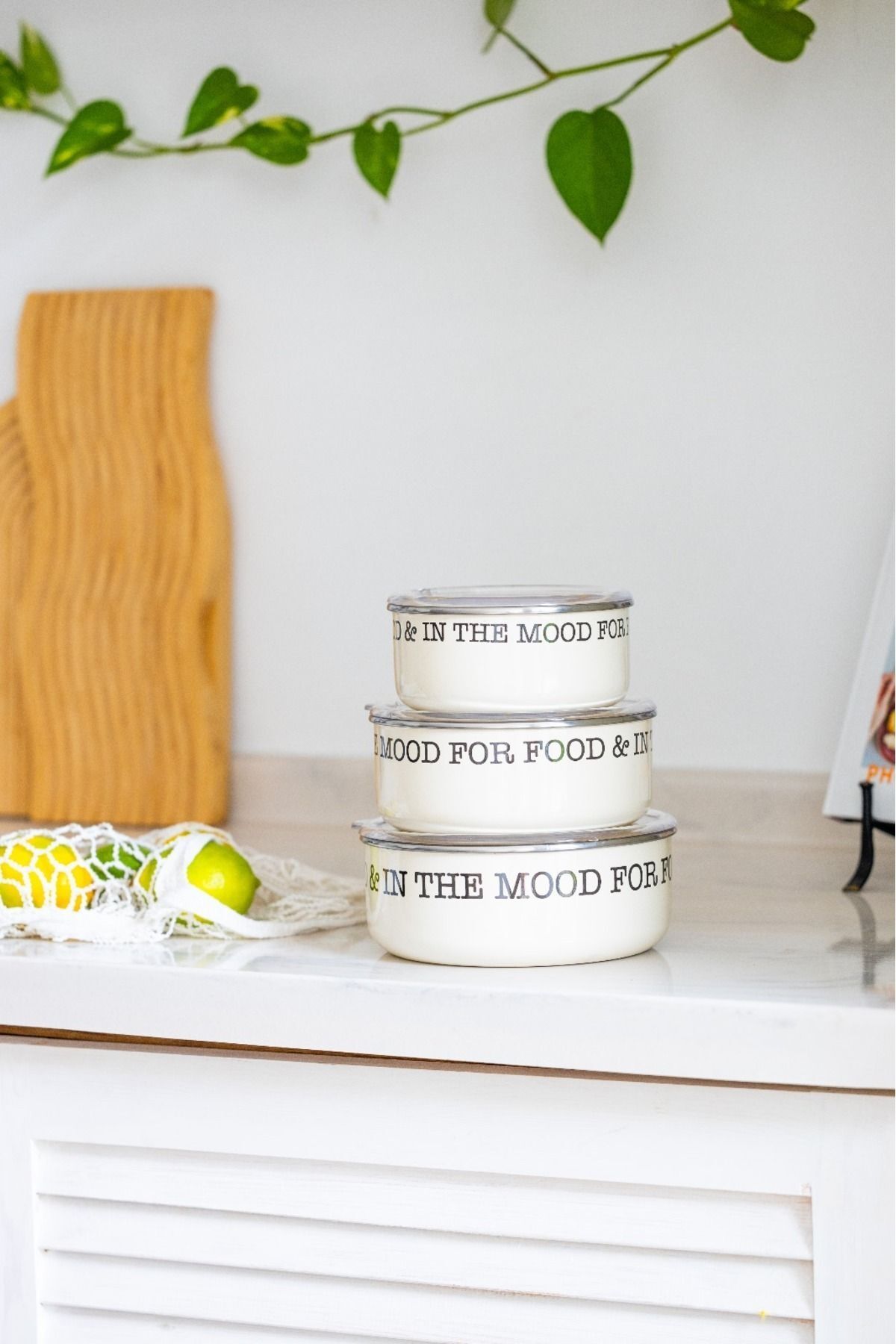 Mien  Mood Serisi Emaye  3'lü Saklama Kabı