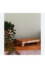 Mien Misket Ayaklı Ahşap Sunumluk Yağdanlık Altı