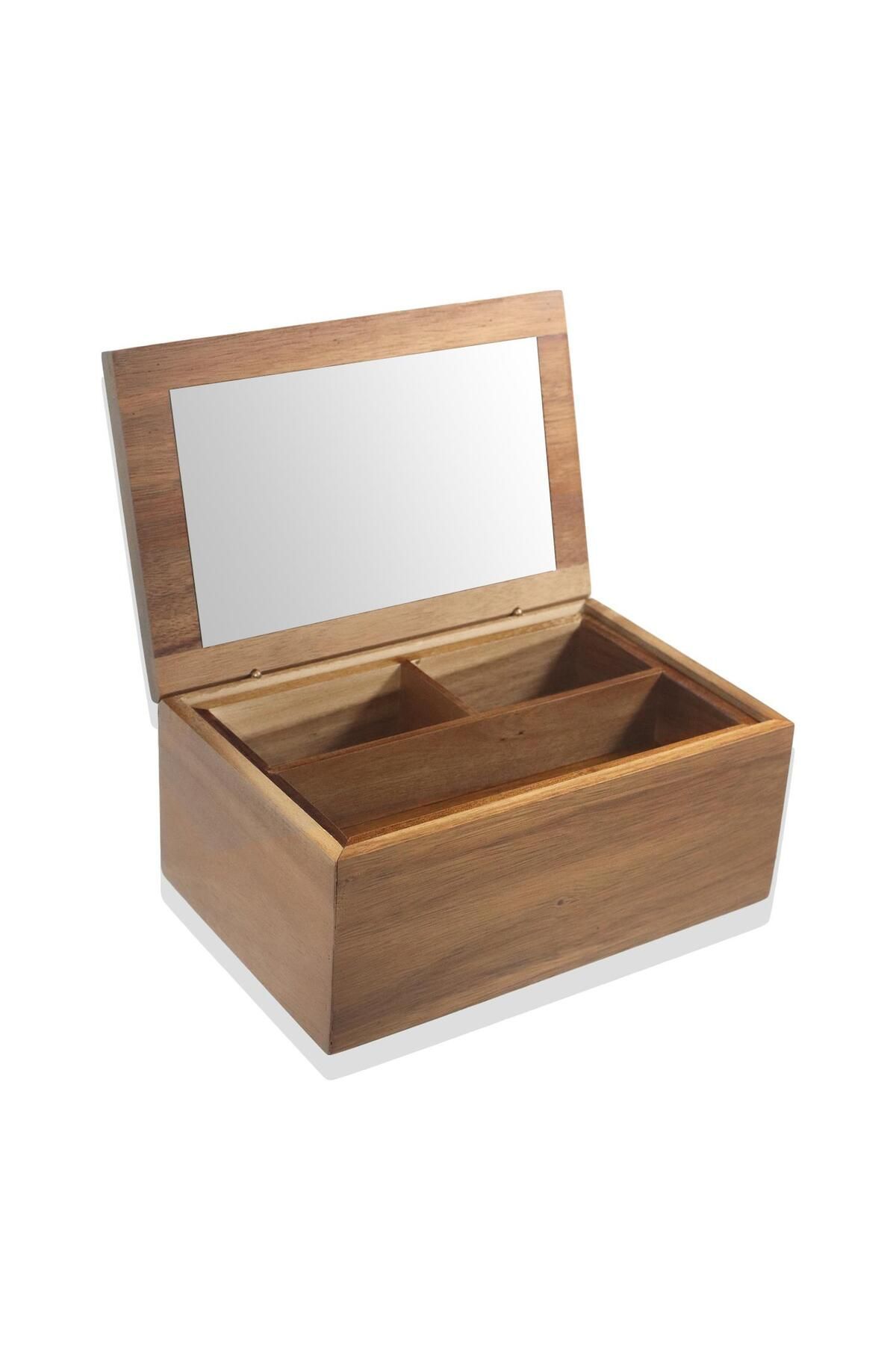 The Mia Natura Akasya Aynalı Makyaj Kutusu 23x15x10 Cm
