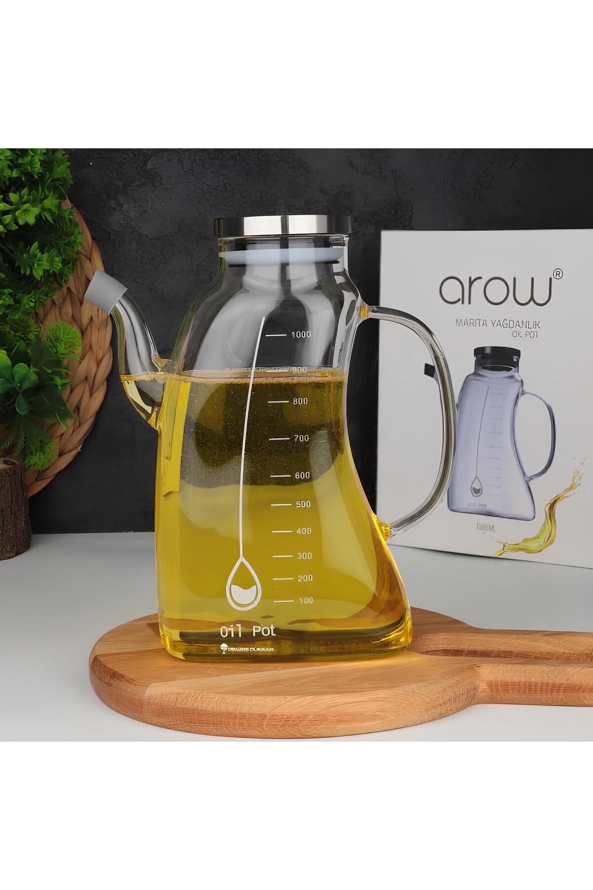 AROW Marıta 1000 ml Yağdanlık Borosilikat Cam
