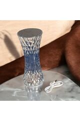 ÇOK FONKSİYONLU MASA LAMBASI KRİSTAL ELMAS LED DOKUNMATİK SENSÖR USB ŞARJ