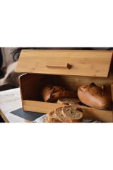 Balsa Dikdörtgen Bambu Ekmek Dolabı  40x14x23