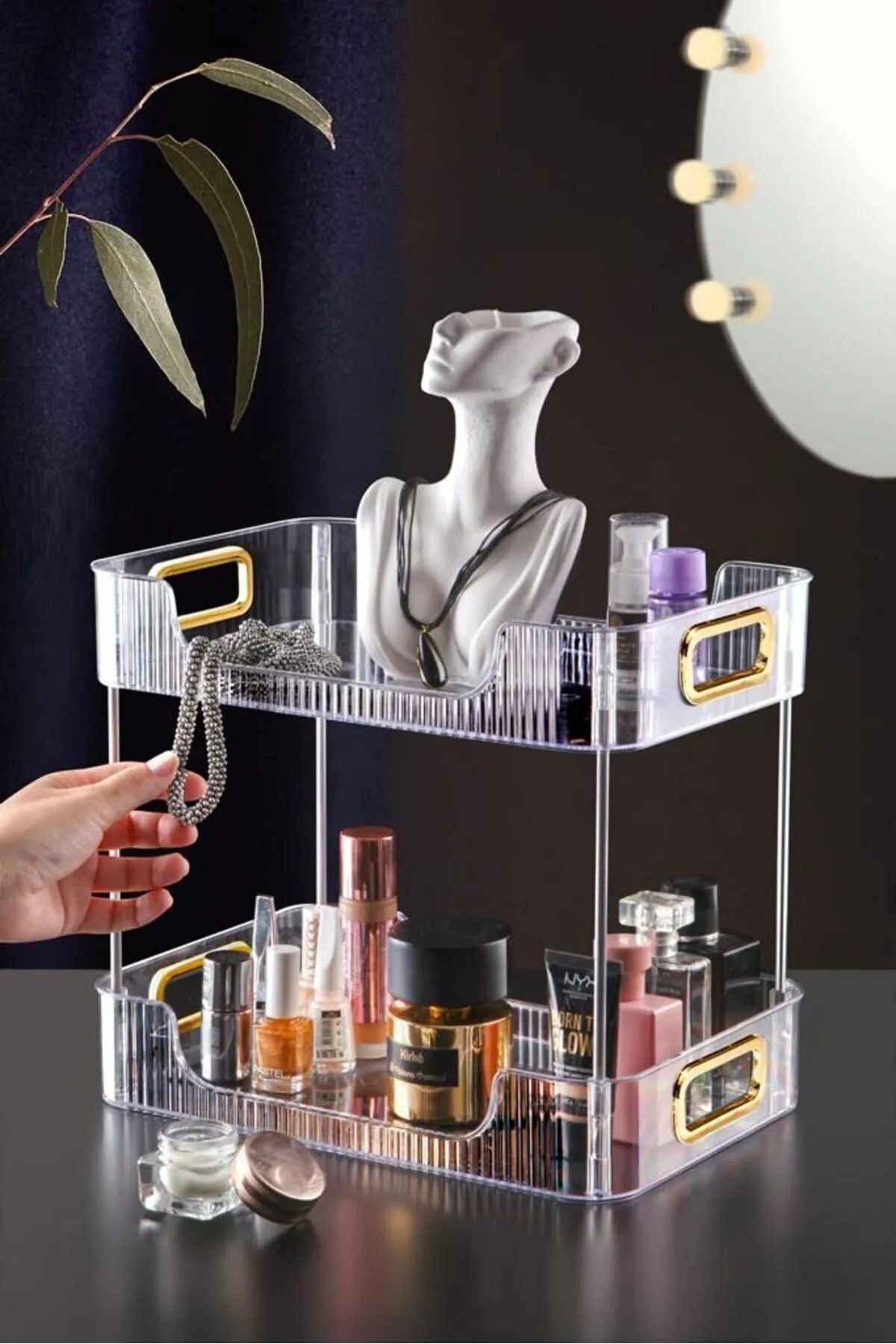 2 Katlı Makyaj ve Düzenleme Kutusu & Organizer& Düzenleyici