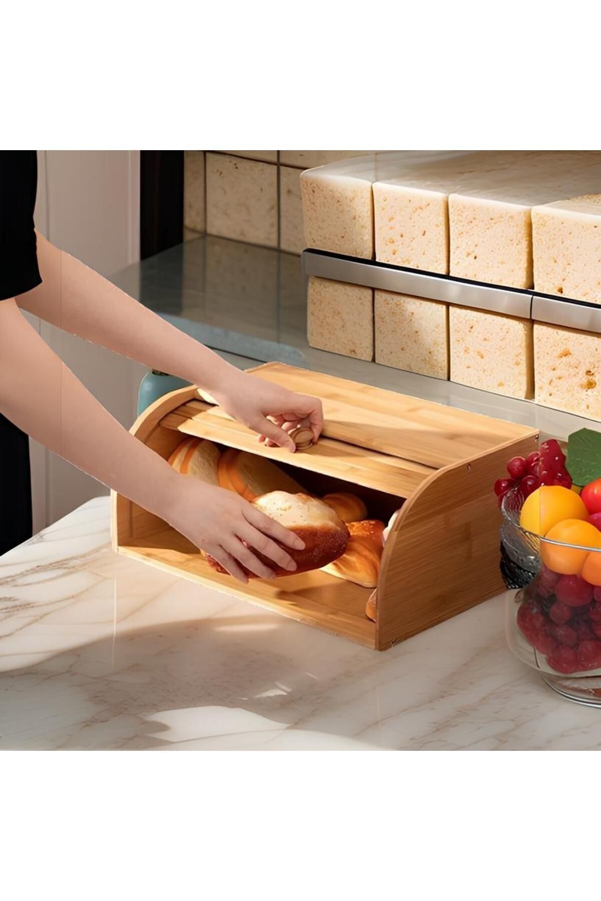 Bambum Vitalis Büyük Ekmek Saklama Kutusu 40.5x27x17.5 cm