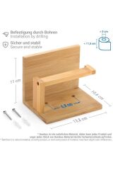 Mien Bambu Tuvalet Kağıdı Asacağı 17X12 CM