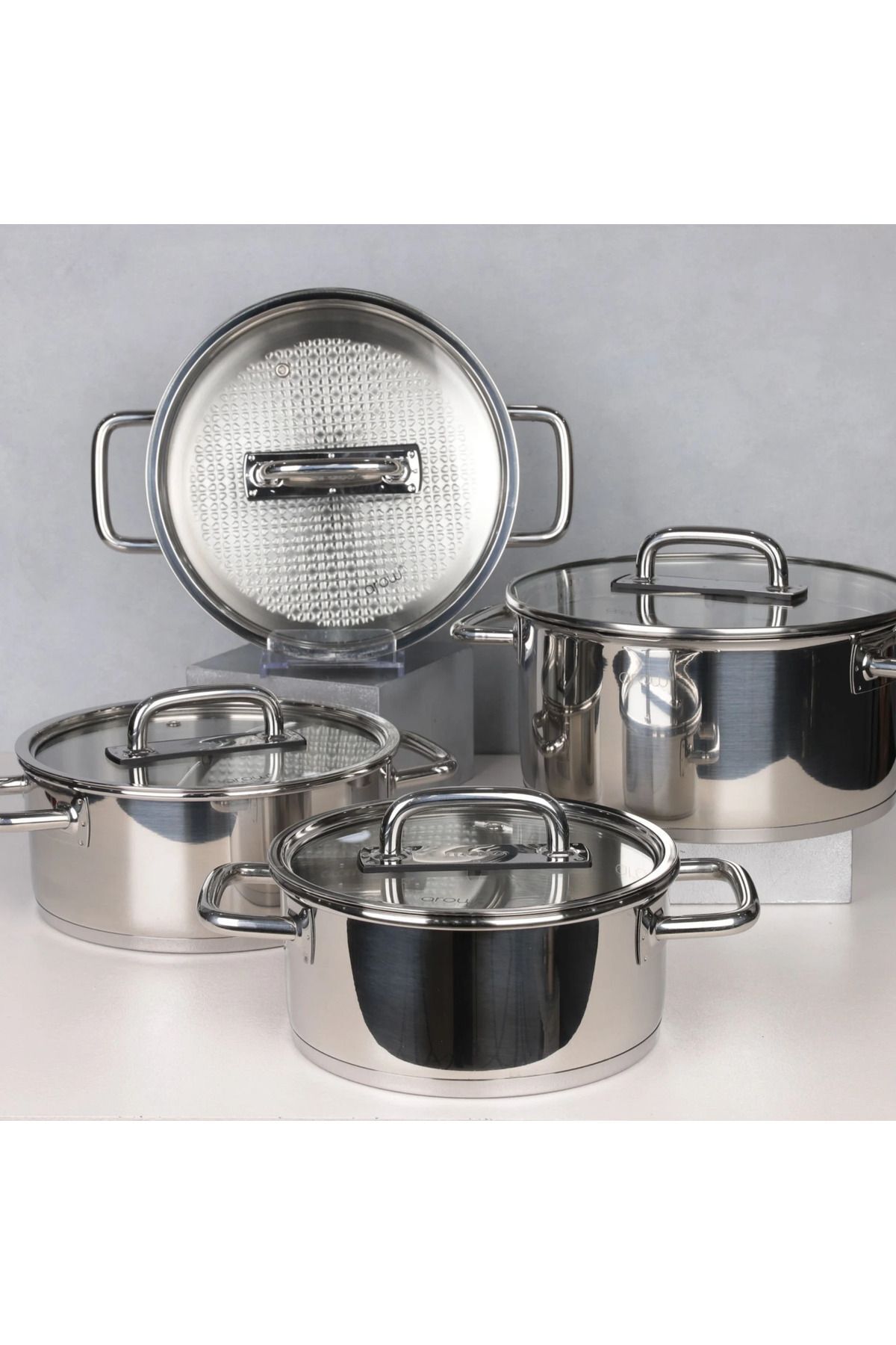 Arow 8 Parça Venita Çelik Tencere Seti