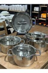 Arow 8 Parça Venita Çelik Tencere Seti