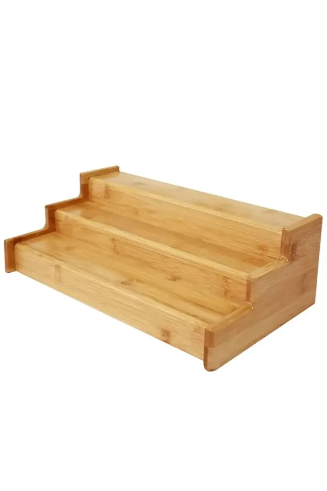 Mien 3 Katlı Bambu Baharat Standı 11,3x7,5x28,5