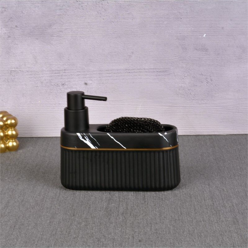 Mien Basmalı Porselen  Sıvı Sabunluk&Süngerlik