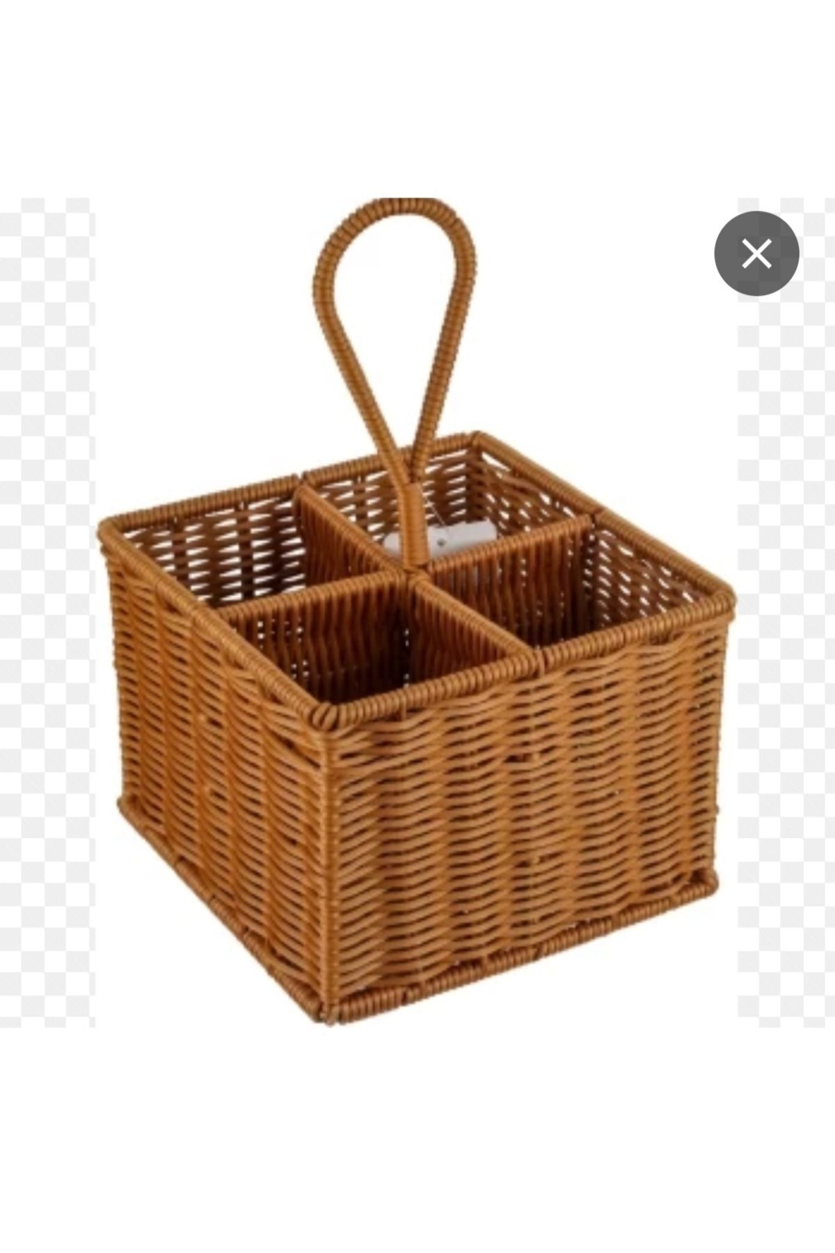 MİEN Rattan Kare Kaşıklık&Organizer