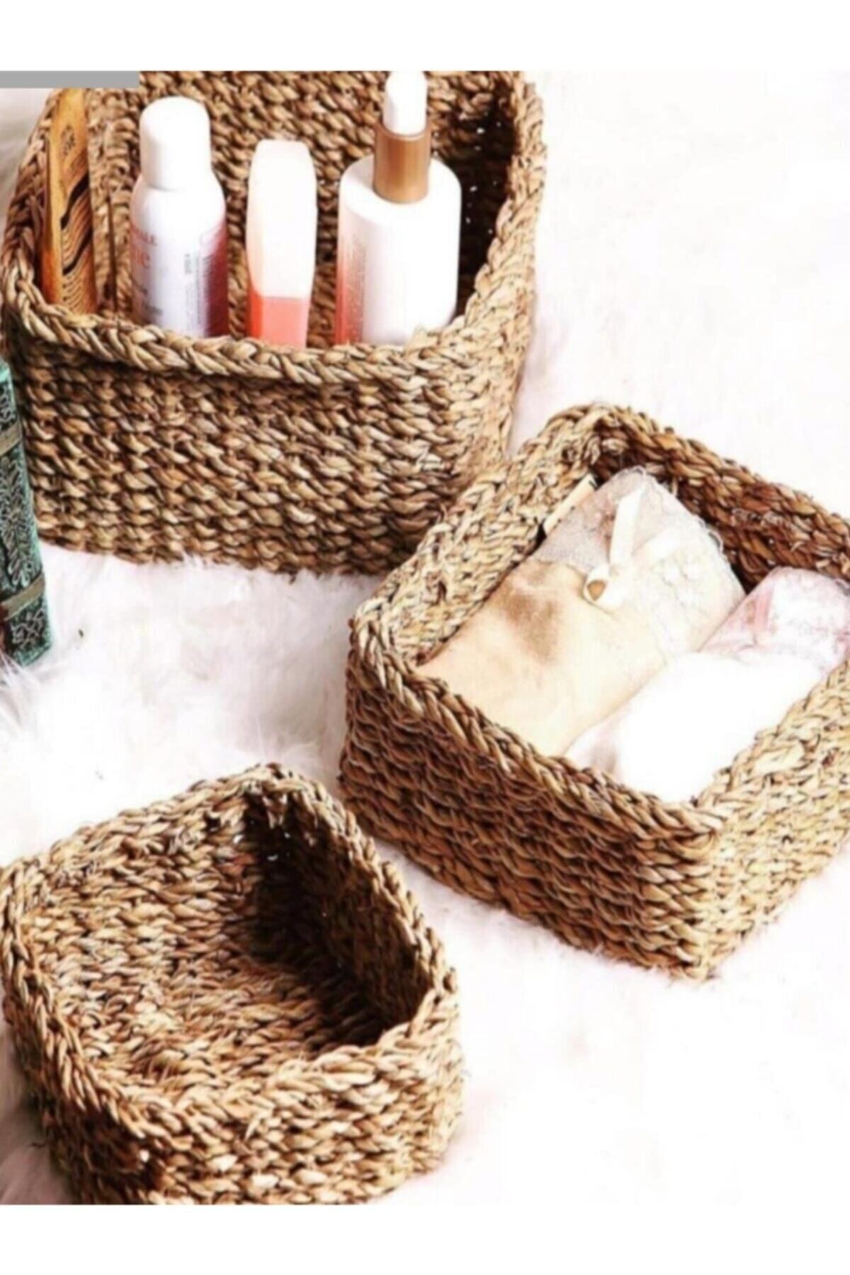 Hasır Kare 3lu Organizer Set