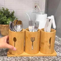 Mien 3 'lü Bambu Kaşıklık Seti