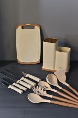 Arow  Venita 12 Parça Standlı Servis Seti - Bej