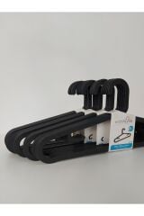 Wish Home 24 Adet Siyah Kıyafet Elbise Askısı, Pantalon Askısı