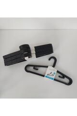 Wish Home 24 Adet Siyah Kıyafet Elbise Askısı, Pantalon Askısı