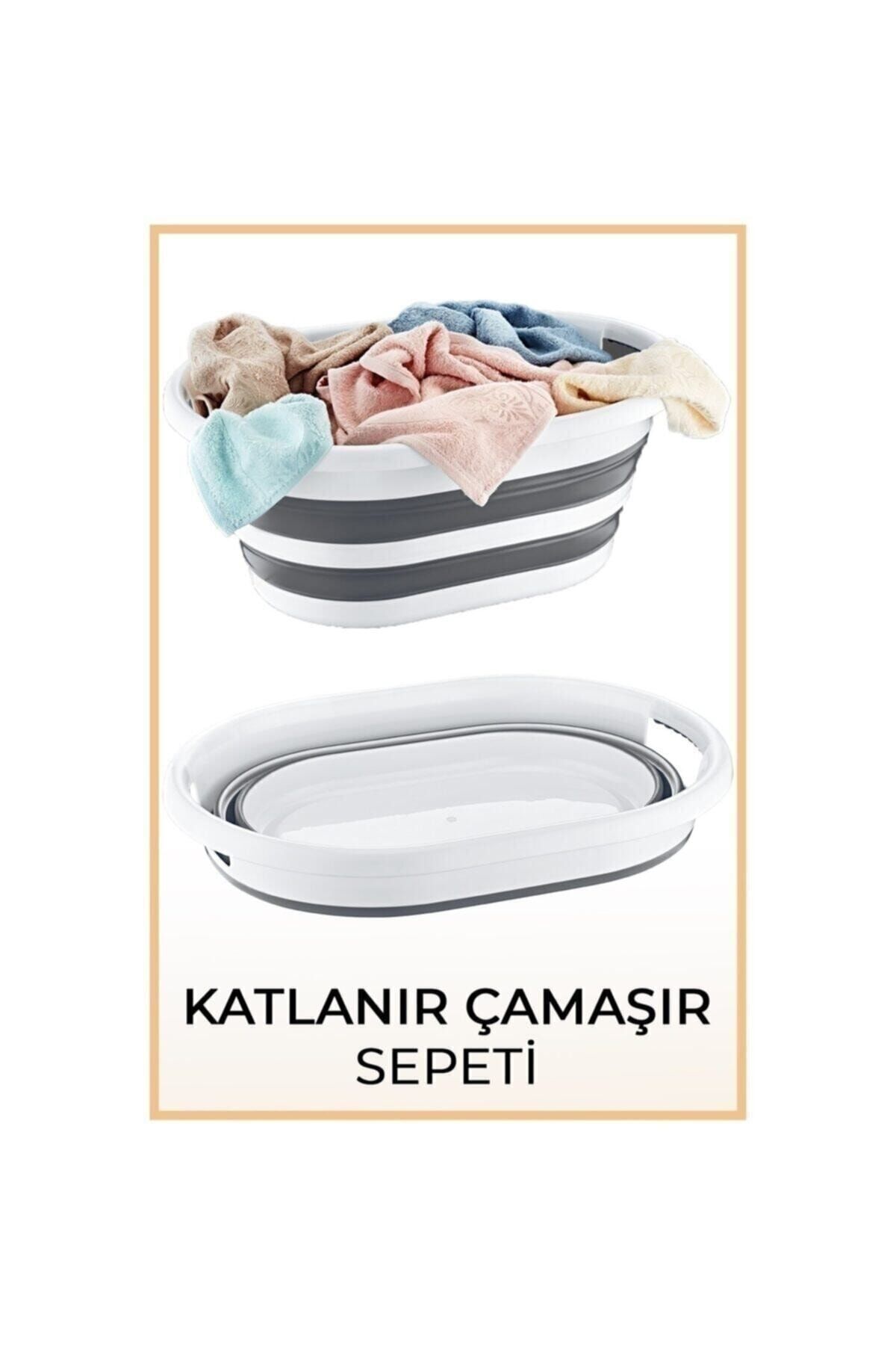 Hobby Life Gri Katlanabilir Çamaşır Sepeti