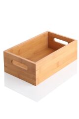 Balsa Bambu Lüx Kulplu Ekmeklik/sandık 25x14x8 Cm