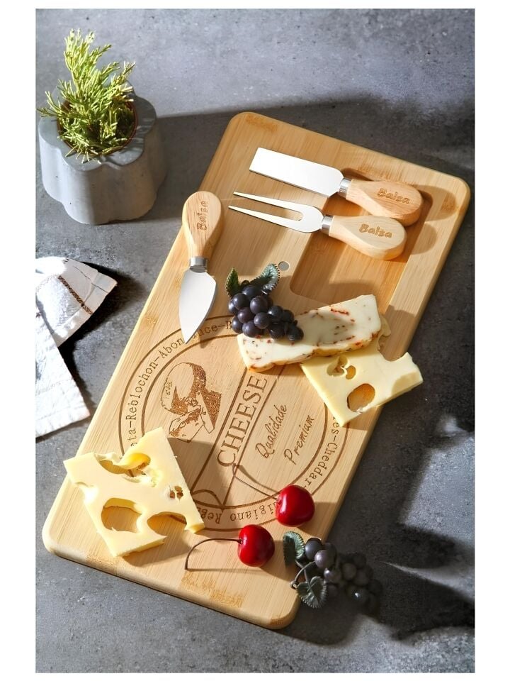 Mien Bambu Bıçaklı Peynir Tabağı