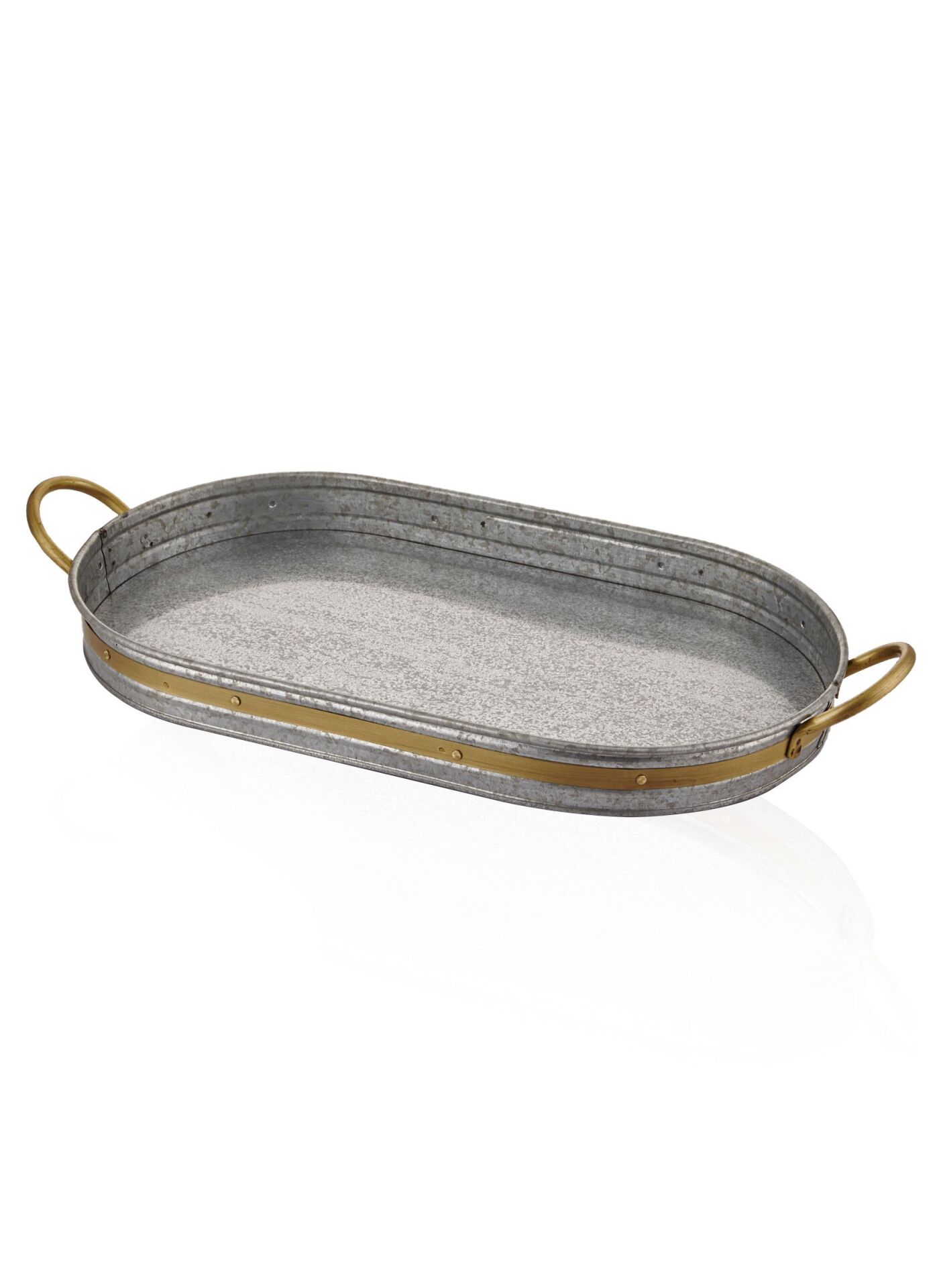 THE MİA  Galvaniz - Tepsi 66 x 32 Cm