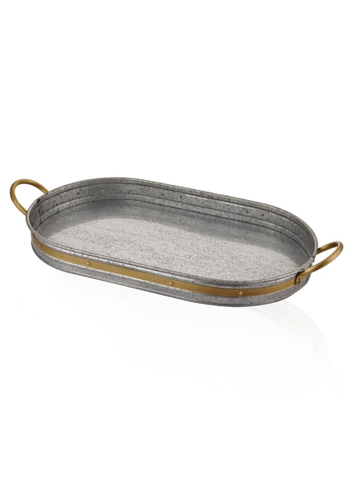 THE MİA  Galvaniz - Tepsi 66 x 32 Cm