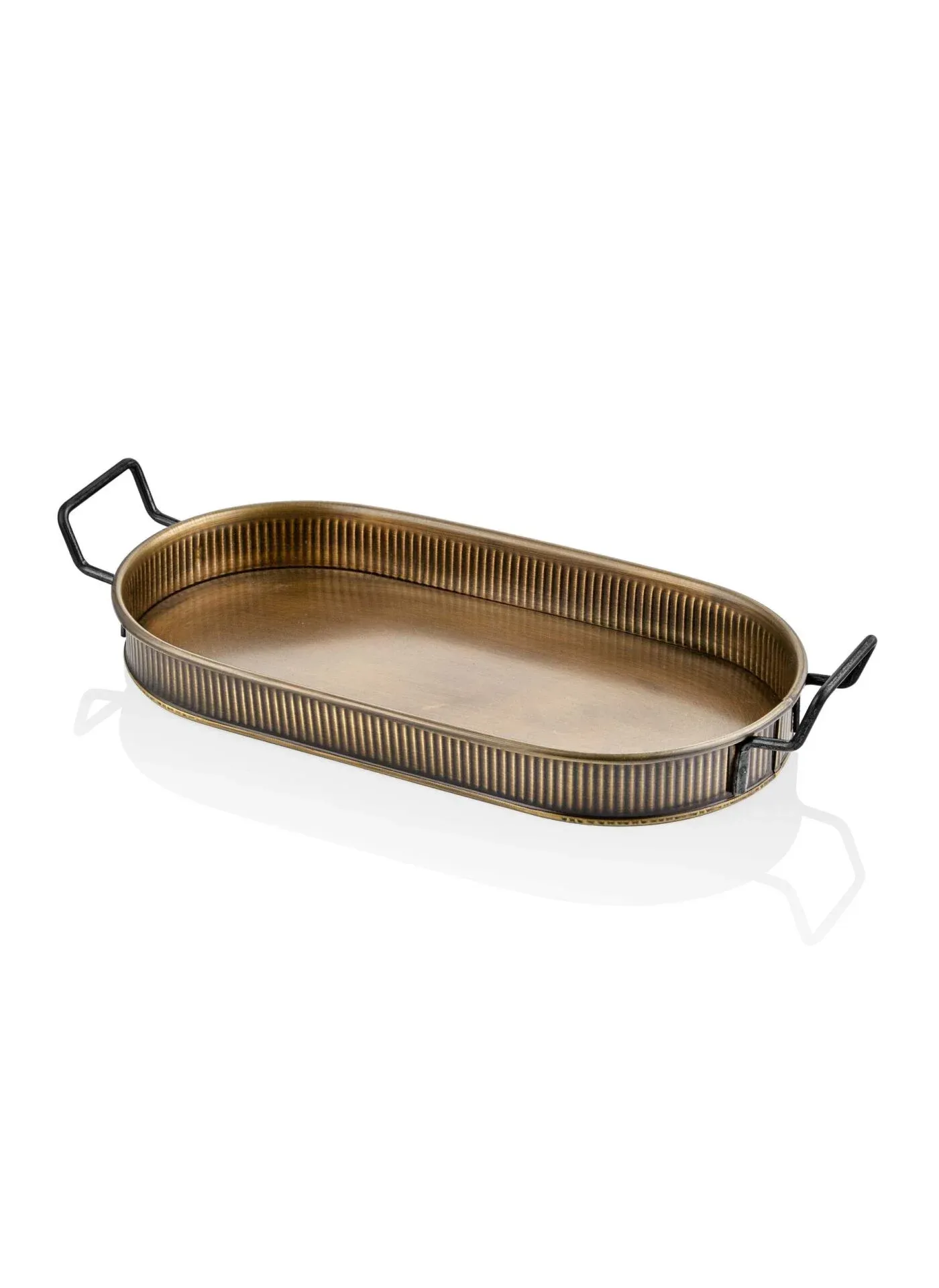 The Mia Galvaniz Tepsi  66x32 cm GOLD KAPLAMA