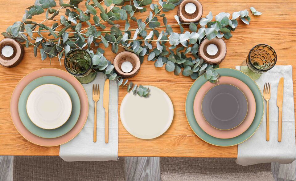 The Mia Basic Yemek Tabağı 6 Lı Set  - 20cm