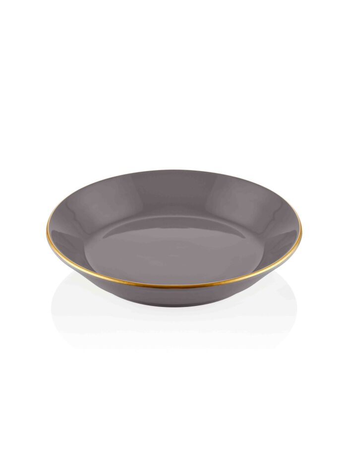 The Mia Basic Yemek Tabağı 6 Lı Set  - 20cm GRİ