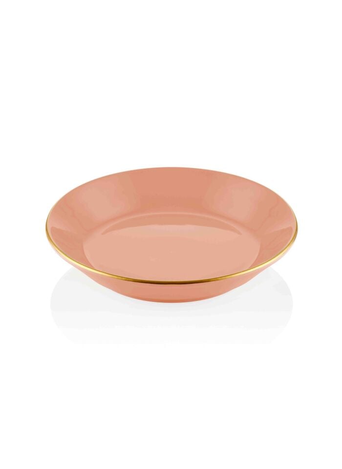 The Mia Basic Yemek Tabağı 6 Lı Set  - 20cm SOMON PEMBE