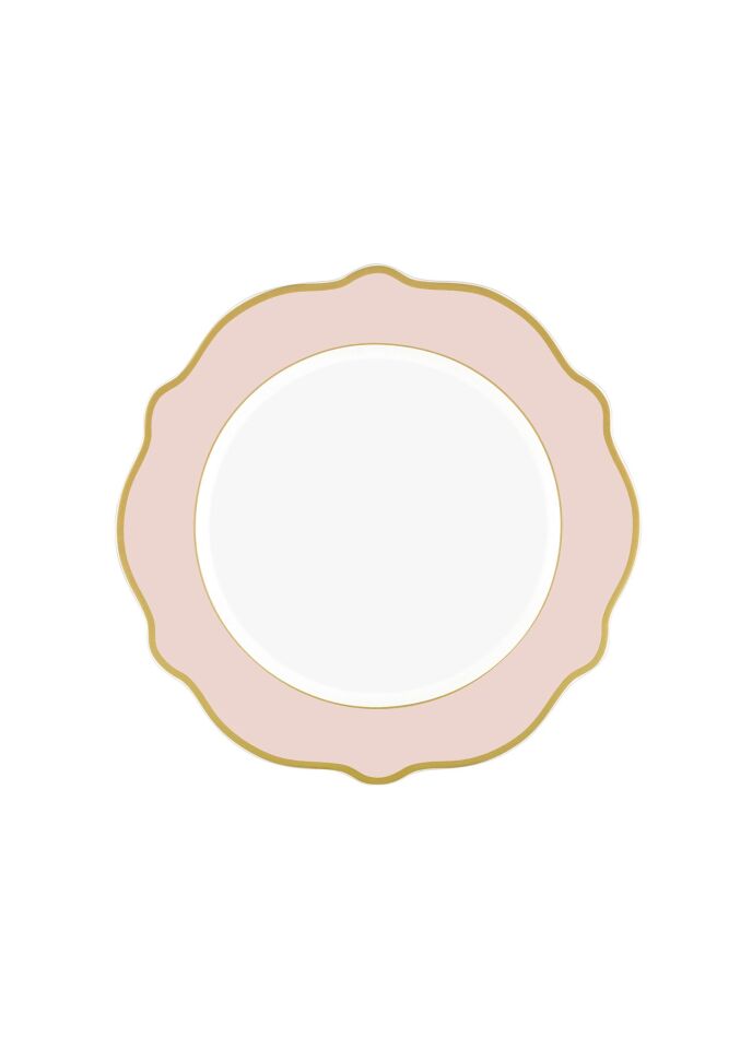The Mia Jaswely Pasta Tabağı 6 Parça  21 Cm PEMBE